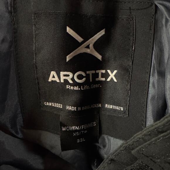 Arctix Womens X-Small 33L Snowboarding Ski Pants Insulated Zip Pockets Black New - Picture 16 of 16
